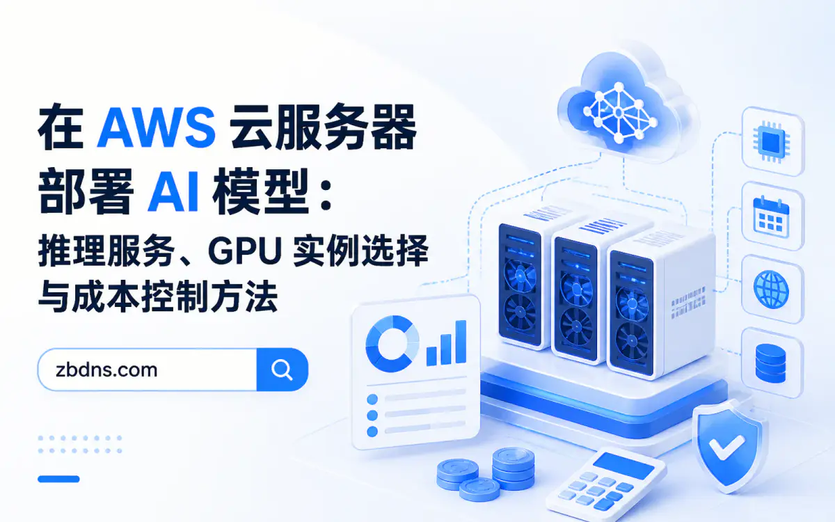 在 AWS 云服务器部署 AI 模型：推理服务、GPU 实例选择与成本控制方法主题的文章封面