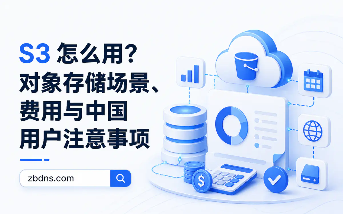 S3 怎么用？对象存储场景、费用与中国用户注意事项主题的文章封面